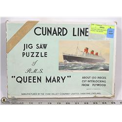 VINTAGE 1930'S WOODEN JIG SAW PUZZLE 'THE QUEEN