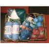 Image 1 : BOX OF ASSORTED KNITTING YARN