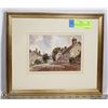 Image 1 : FRAME ORIGINAL WATERCOLOUR OF ENGLISH VILLAGE