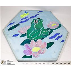 FROG DECORATIVE PATIO STONE 16" ACROSS