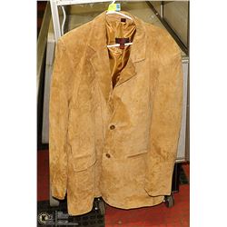 DANIER MEN'S BROWN SUEDE JACKET - SIZE L -