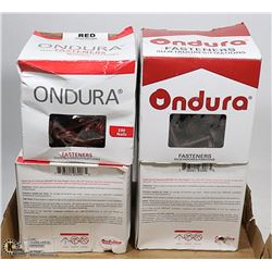 LOT OF BROWN / RED ONDURA FASTENERS