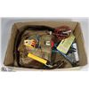 Image 1 : BOX OF ELECTRICIAN'S TOOLS, ACCESSORIES &