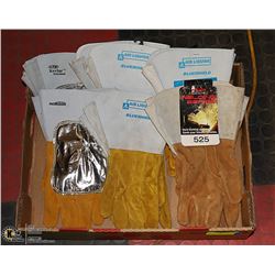 FLAT OF SIX PAIRS OF NEW  WELDING GLOVES