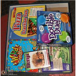FLAT OF LEARNING GAMES AND 2 KIDS DVDS