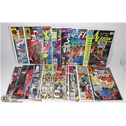 25 COLLECTERS COMICS IN BAGS AND BACKS