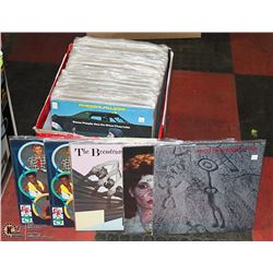 BOX OF 80 ROCK AND ROLL VINYL RECORDS