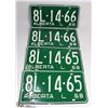 Image 1 : 2 MATCHING SETS OF ALBERTA LICENSE PLATES FROM