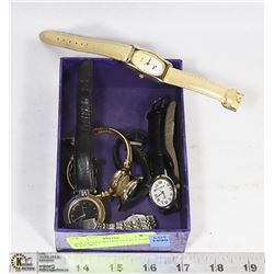 BOX OF ASSORTED ESTATE LADIES WATCHES