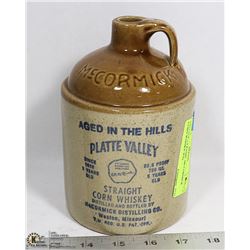 VINTAGE CERAMIC MCCORMICK CORN WHISKY JUG