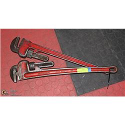 2 - 24" PIPE WRENCHES RIGID AND HIT DELUXE