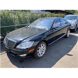 2007 MERCEDES S550V, 4DR SEDAN, BLACK, VIN # WDDNG71XX7A027982