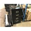 Image 1 : BLACK METAL 2 DRAWER FILE CABINET 16"W X 27"D X 29"T