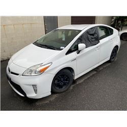 2012 TOYOTA PRIUS HYBRID, 4DR SEDAN, WHITE, VIN # JTDKN3DUXC5429159