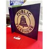 Image 2 : 1950's Bell System Public Telephone Flanged Double Sided SIgn