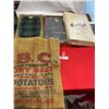 Image 1 : New Old Stock, In Original Packages Men's Mack Jacket Sweater and a BC Potato Burlap Bag