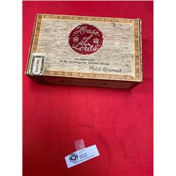 Vintage Cigar Box with 9 Decks of Playing Cards inside