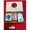 Image 2 : Vintage Cigar Box with 9 Decks of Playing Cards inside