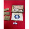 Image 1 : Vintage Cigar Box with Nabob Coupons, Carving Knives and 3 Canadian Military Pouches