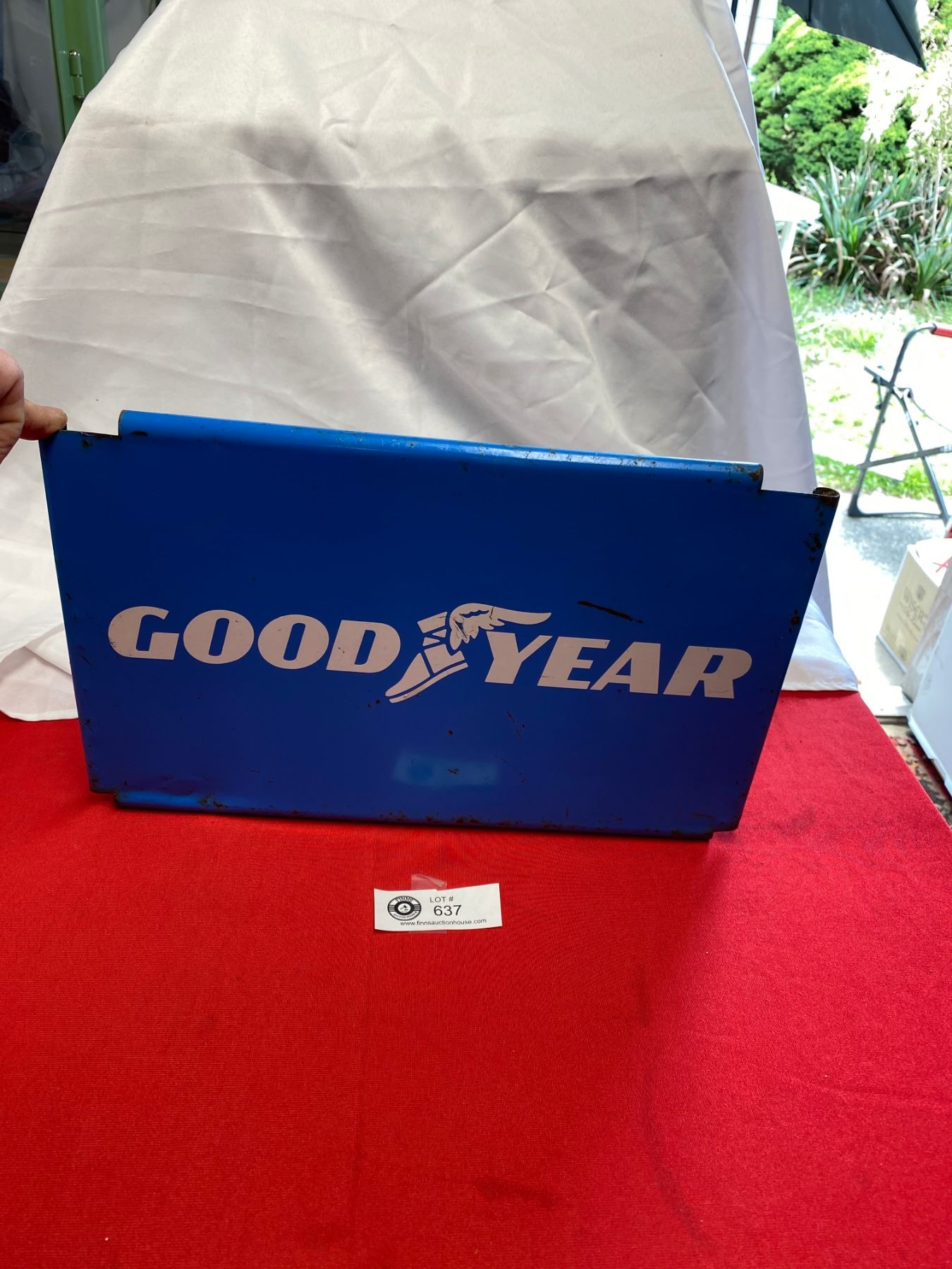 Solid Goodyear Tire Rack Sign 16