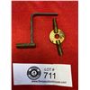 Image 2 : 2 Antique Brass Clock Keys