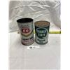 Image 1 : Vintage Pacific 66 and Quaker state Motor oil Tins