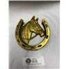 Image 2 : Vintage Brass Horse and horse Shoe Door Knocker
