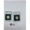 Image 1 : 1958 Plus 1962 Swiss 1 Franc  Coins in Cases
