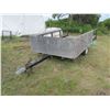 Image 1 : SHOP BUILT 10' X 64" SINGLE AXLE TILT DECK UTILITY TRAILER