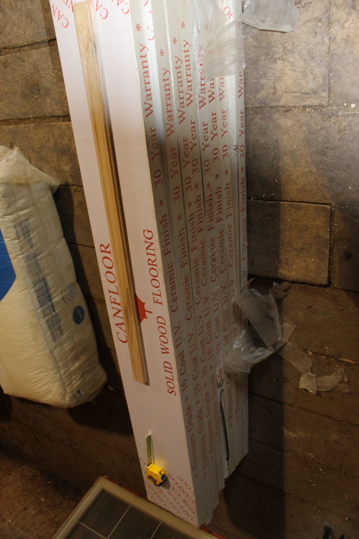 8 BOXES OF HARD WOOD FLOORING