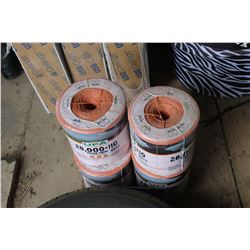 4 BALLS OF 28,000 PLASTIC TWINE (ALL FOR ONE MONEY)