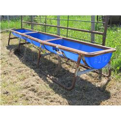 12' BLUE STEEL FRAMED FEED BUNK