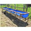 Image 1 : 12' BLUE STEEL FRAMED FEED BUNK