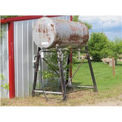 300 GALLON FUEL TANK ON STEEL STAND