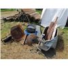 Image 2 : WHEEL BARROW, GRADER BLADES, HOT WATER TANK, STEEL WHEEL, STOCK TANK & MISC STEEL