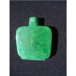 19th.-20th. century emerald green jadeite snuff #947942