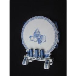 Antique Japanese Hirado porcelain screen  #947954