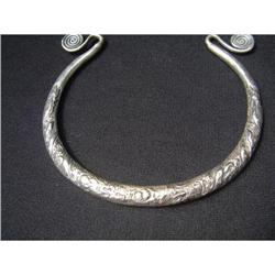 Antique Miao tribe silver necklace for a young #947966