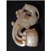 Image 1 : 18th. century white jade carving in shape of #947969