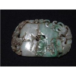 Antique large jadeite carving featuring dragon #947977