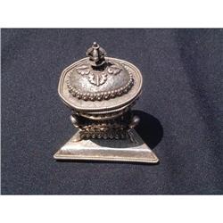 19th. century Tibetan silver kepala with lid #947988