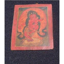 18th.-19th. century Mongolian sakhui on canvas #947989