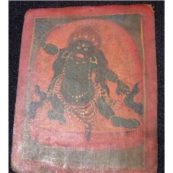 18th.-19th. century Mongolian sakhui on canvas #947991