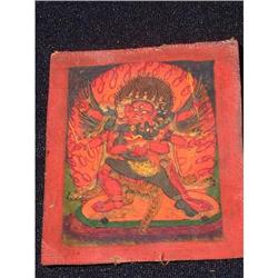 18th.-19th. century Mongolian sakhui on canvas #947993