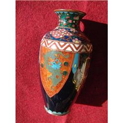 Antique Meiji period Japanese cloisonne vase #948025