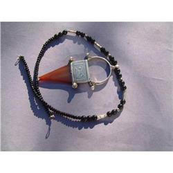 Sahara Touareg silver necklace with carnelian #948047