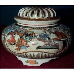 Antique miniature Satsuma incense burner #948114