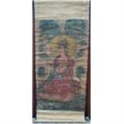 Antique Tibetan paintings on paper scroll #948133