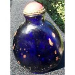 Antique snuff bottle with goldstone inclusion #948149