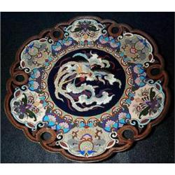 Antique Japanese cloisonne charger #948157